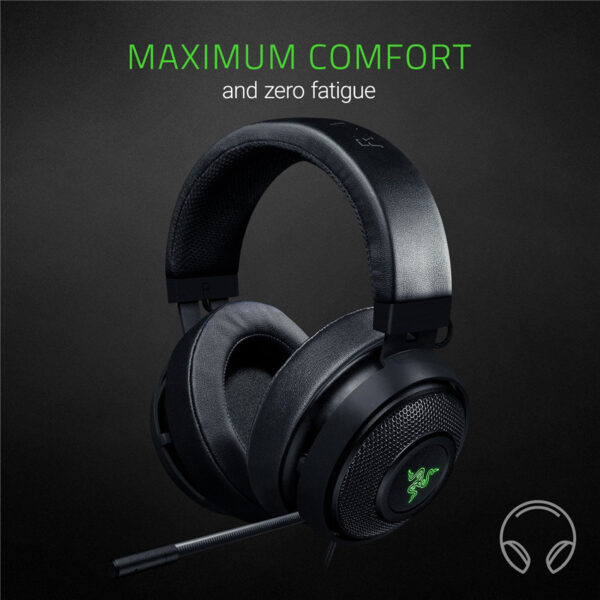 Razer Kraken 7.1 V2: 7.1 Surround Sound - Retractable Noise-Cancelling Mic - Lightweight Aluminum Frame - Gaming Headset Works with PC & PS4 - Black