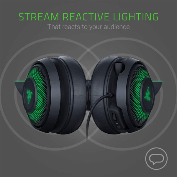 Razer Kraken Kitty RGB USB Gaming Headset: THX 7.1 Spatial Surround Sound - Chroma RGB Lighting - Retractable Active Noise Cancelling Mic - Lightweight Aluminum Frame - For PC