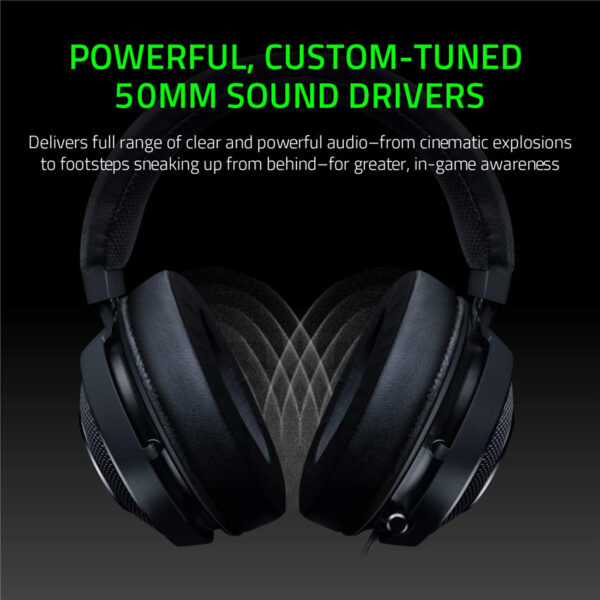 Razer Kraken Tournament Edition THX 7.1 Surround Sound Gaming Headset: Aluminum Frame - Retractable Noise Cancelling Mic - USB DAC Included - For PC, PS4, Nintendo Switch