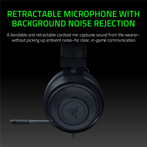 Razer Kraken Tournament Edition THX 7.1 Surround Sound Gaming Headset: Aluminum Frame - Retractable Noise Cancelling Mic - USB DAC Included - For PC, PS4, Nintendo Switch