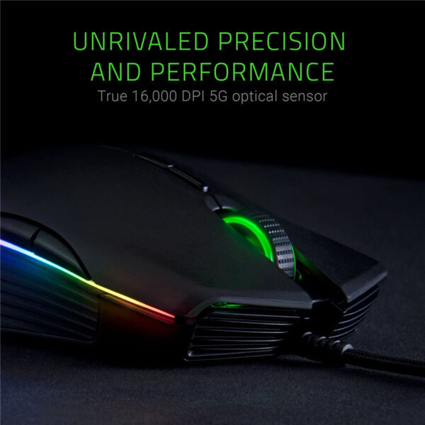 Razer Lancehead Tournament Edition Ambidextrous Gaming Mouse: 16K DPI Optical Sensor - Chroma RGB Lighting - 8 Programmable Buttons - Mechanical Switches