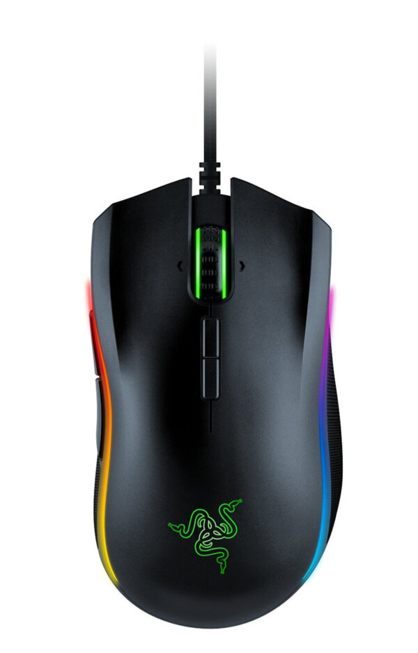 Razer Mamba Elite Wired Gaming Mouse: 16,000 DPI Optical Sensor - Chroma RGB Lighting - 9 Programmable Buttons - Mechanical Switches