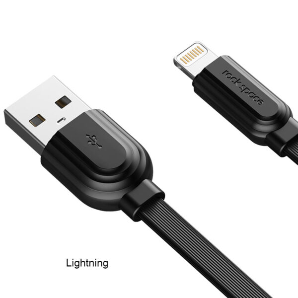 Rock S5 Lightning/Type-C/Micro Noodle Quick Charge Data Line