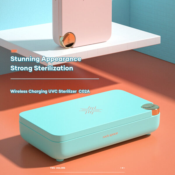 Rock Space 10W Wireless Charging UVC LED Disinfection Sterilizer Health Care Mobile Phone Face Mask Jewelry Watch Cleaner Vapor Devices Sterilization Box