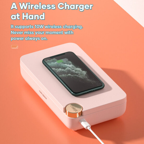 Rock Space 10W Wireless Charging UVC LED Disinfection Sterilizer Health Care Mobile Phone Face Mask Jewelry Watch Cleaner Vapor Devices Sterilization Box