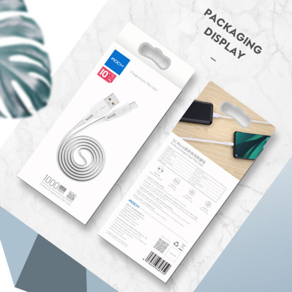 ROCK S1 Micro Charge,Sync Flat Cable 100cm