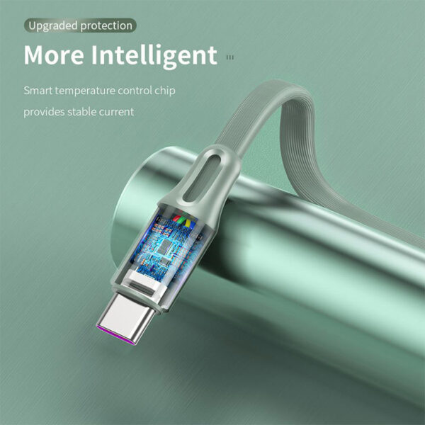 ROCK S1 Type C 5A Fast Charge,Sync Flat Cable 100cm