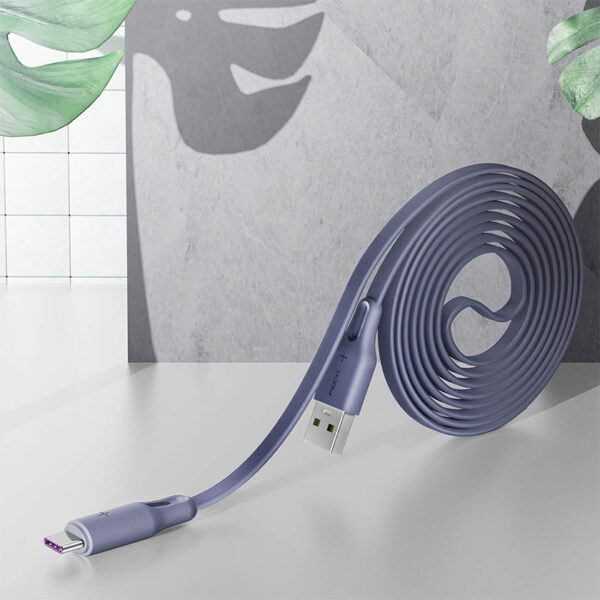 ROCK S1 Type C 5A Fast Charge,Sync Flat Cable 100cm