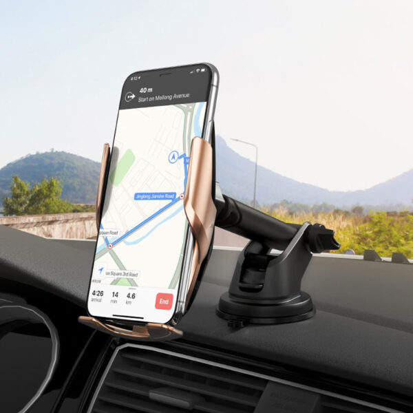 HOCO S14 Surpass Automatic Induction Wireless Charging Car Holder FOR 11/11Pro/11ProMax/XR/XsMax/XS/X/8/8Plus/S20/S10/S9/S8/Note 10/Note 9 and More