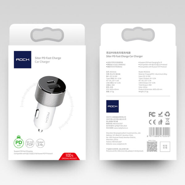 ROCK Sitor PD Fast Charge Car Charger
