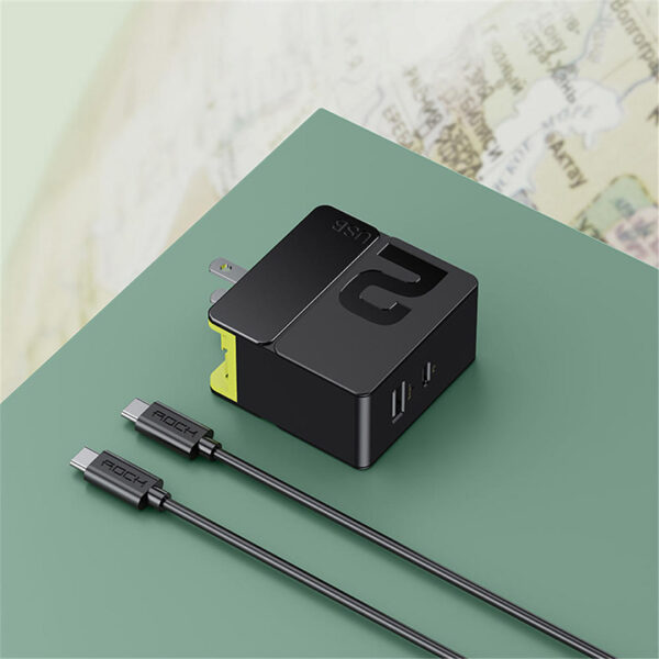 ROCK Sugar Dual Port Fast Charger 65W C+A