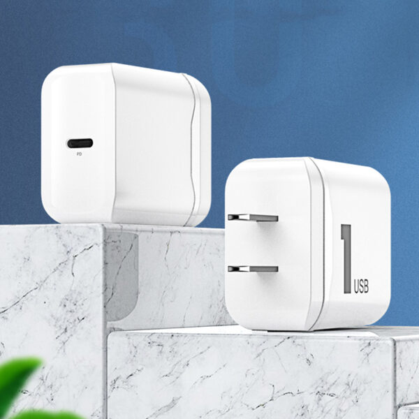 ROCK T12 Single Port PD Travel Charger/Type C to Lightning Cable (CCC)