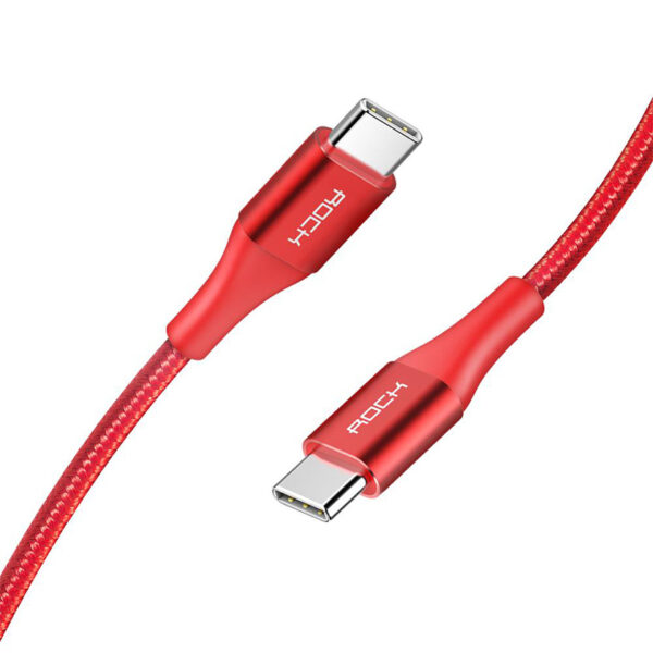 ROCK USB-C to C 3A Metal Charge,Sync Round Cable 100cm/200cm/300cm