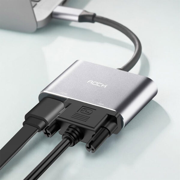 ROCK USB C to HDMI,VGA Converter