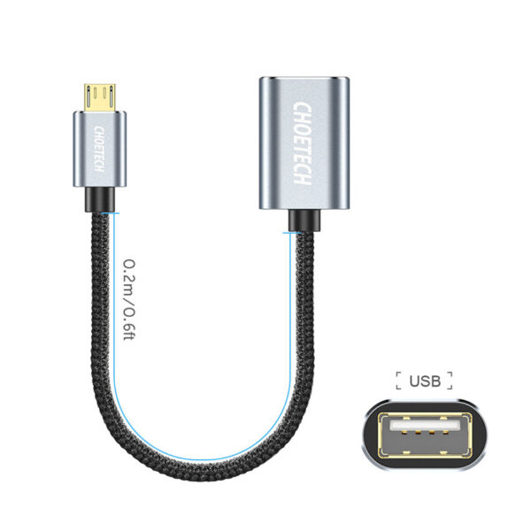 CHOETECH AB0013 Micro USB 2.0 OTG Cable
