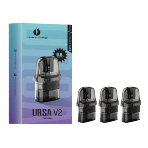 Lost Vape Ursa V2 Pod Cartridge for Ursa Nano /Ursa Nano 2 / Ursa Nano 3/ Ursa Nano Pro/Ursa Nano Air/ Ursa Nano S 2/Ursa Baby / Ursa Baby 2 /Ursa Baby 3/ Ursa Baby Pro / Ursa Pro /Ursa S /Ursa Nano Air / Ursa Pocket/Ursa Cap / Epoch Kit 2.5ml (3pcs/pack)