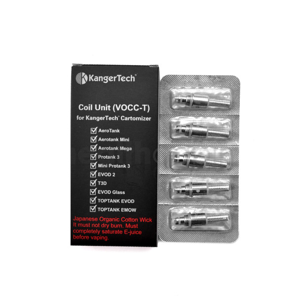 VOCC T Coil for KangerTech Top evod & T3D & Turbo & Genitank Series & EVOD 2 & EVOD Glass & Protank 3 & Mini Protank 3 & AeroTank Mega & AeroTank Mini & AeroTank Giant & AeroTank MOW & AeroTank V2 (5pcs/pack) (SALE)