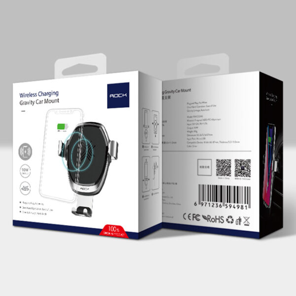 ROCK Wireless Charging Gravity Car Mount 7.5W/10W