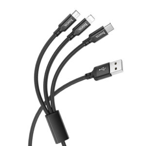 HOCO X14 3-in-1 Times Speed Charging Cable Fast Charging