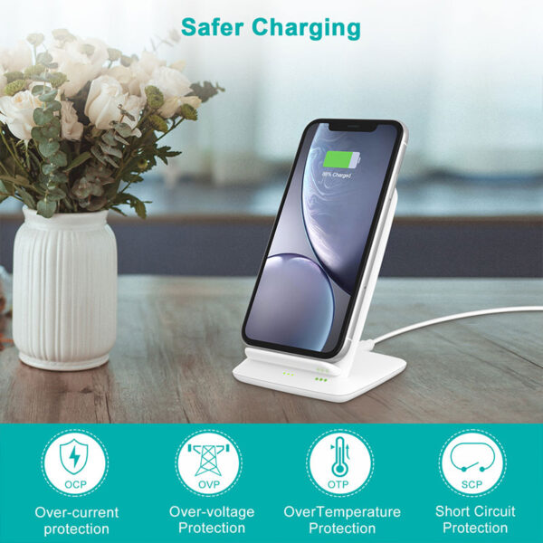 CHOETECH T555-S 10W 2 Coils Fast Wireless Charging For 11/11Pro/11ProMax/XR/XsMax/XS/X/8/8Plus/S20/S10/S9/S8/Note 10/Note 9 and More