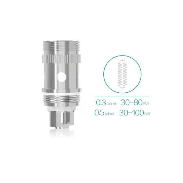 Eleaf EC Series Coil Heads for iSmoka Eleaf iJust S & iJust 2 & ijust 2 Mini & Melo & Melo 2 & Melo 3 & Melo 3 Mini & Pico & lemo 3 & Atlantis & Atlantis 2 & Atalantis Mega & Pico Plus & iJust ECM Tank & MELO 4 & MELO 3 Nano & Melo 6 Tank(5pcs/pack)
