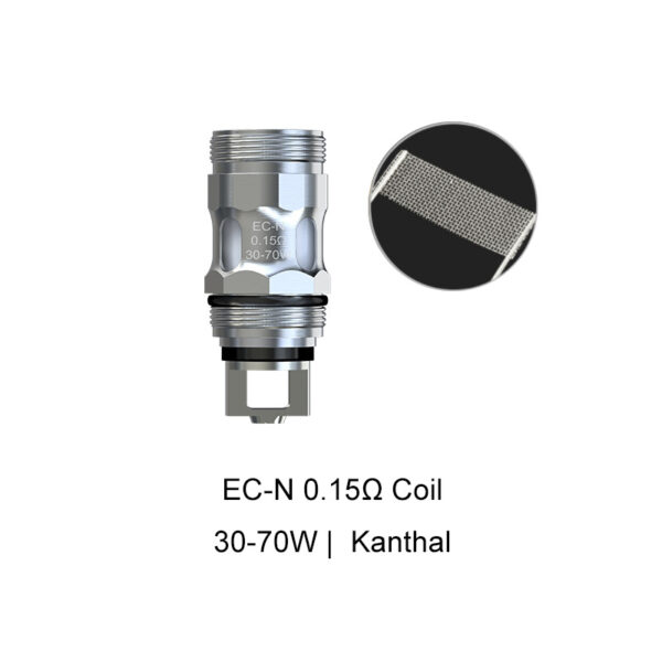 Eleaf EC Series Coil Heads for iSmoka Eleaf iJust S & iJust 2 & ijust 2 Mini & Melo & Melo 2 & Melo 3 & Melo 3 Mini & Pico & lemo 3 & Atlantis & Atlantis 2 & Atalantis Mega & Pico Plus & iJust ECM Tank & MELO 4 & MELO 3 Nano & Melo 6 Tank(5pcs/pack)