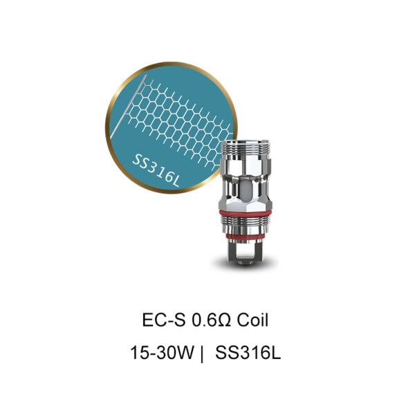 Eleaf EC Series Coil Heads for iSmoka Eleaf iJust S & iJust 2 & ijust 2 Mini & Melo & Melo 2 & Melo 3 & Melo 3 Mini & Pico & lemo 3 & Atlantis & Atlantis 2 & Atalantis Mega & Pico Plus & iJust ECM Tank & MELO 4 & MELO 3 Nano & Melo 6 Tank(5pcs/pack)