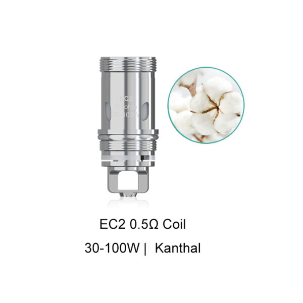 Eleaf EC Series Coil Heads for iSmoka Eleaf iJust S & iJust 2 & ijust 2 Mini & Melo & Melo 2 & Melo 3 & Melo 3 Mini & Pico & lemo 3 & Atlantis & Atlantis 2 & Atalantis Mega & Pico Plus & iJust ECM Tank & MELO 4 & MELO 3 Nano & Melo 6 Tank(5pcs/pack)