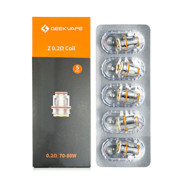 Geekvape Z Series Coil For Z (Zeus) Sub Ohm Tank,Obelisk Tank,Obelisk 120FC kit,Obelisk 200 kit,Z Sub Ohm 2021 Tank,Z Sub Ohm SE Tank,Z Fli Tank / Aegis Legend III Kit (5pcs/pack)