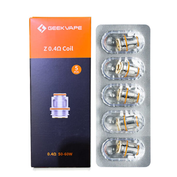 Geekvape Z Series Coil For Z (Zeus) Sub Ohm Tank,Obelisk Tank,Obelisk 120FC kit,Obelisk 200 kit,Z Sub Ohm 2021 Tank,Z Sub Ohm SE Tank,Z Fli Tank / Aegis Legend III Kit (5pcs/pack)