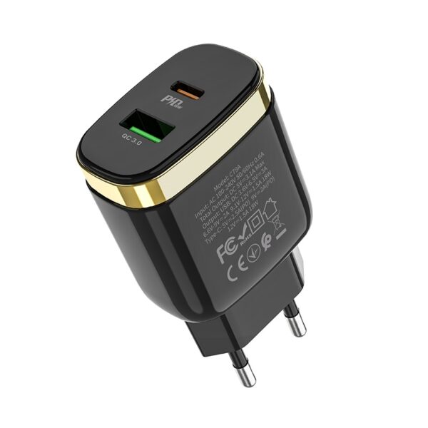 HOCO C79A Zeus PD+QC3.0 Fast Charger For 7/7 Plus/6S/6S Plus/6 Plus/6/SE (2020)/ 11/ 11Pro/11ProMax/XsMax,/XR/ XS/X/8/8 Plus/ AirPods/Ipad/Samsung/LG/HTC/Huawei/Moto/xiao MI and More