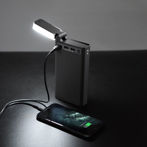 HOCO J62 Jove Table Lamp Mobile Power Bank High Speed Charging For 7/7 Plus/6S/6S Plus/6 Plus/6/SE (2020)/ 11/ 11Pro/11ProMax/XsMax,/XR/ XS/X/8/8 Plus/ AirPods/Ipad/Samsung/LG/HTC/Huawei/Moto/xiao MI and More(30000mAh)