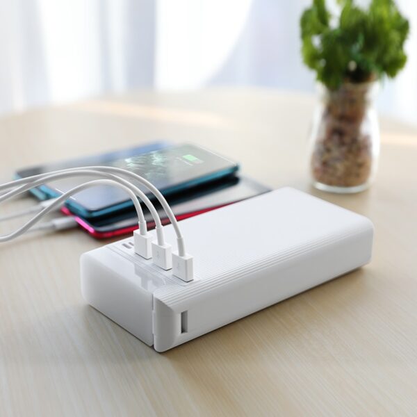 HOCO J62 Jove Table Lamp Mobile Power Bank High Speed Charging For 7/7 Plus/6S/6S Plus/6 Plus/6/SE (2020)/ 11/ 11Pro/11ProMax/XsMax,/XR/ XS/X/8/8 Plus/ AirPods/Ipad/Samsung/LG/HTC/Huawei/Moto/xiao MI and More(30000mAh)