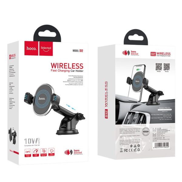 HOCO S12 Rich Power Wireless Charging Car Holder