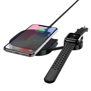 HOCO S5 Rich Power 2-In-1 Wireless Charger FOR 11/11Pro/11ProMax/XR/XsMax/XS/X/8/8Plus/S20/S10/S9/S8/Note 10/Note 9 and More