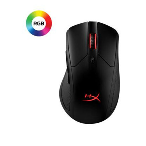 HyperX Pulsefire Dart - Wireless RGB Gaming Mouse, Software-Controlled Customization, 6 Programmable Buttons, Qi-Charging Battery up to 50 Hours - PC, PS4, Xbox One Compatible（HX-MC006B）