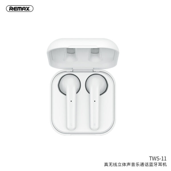 REMAX TWS-11 Bluetooth 5.0 True Wireless Earbuds With Charging Case Premium Sound With Deep Bass For Sport Running 300mAh