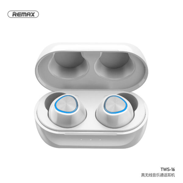 REMAX TWS-16 Bluetooth 5.0 True Wireless Earbuds With Charging Case Premium Sound With Deep Bass For Sport Running 220mAh