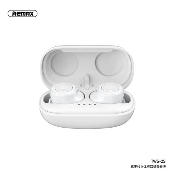 REMAX TWS-2S Bluetooth 5.0 True Wireless Headset Premium SREMAound With Deep Bass For Sport Running 350mAh