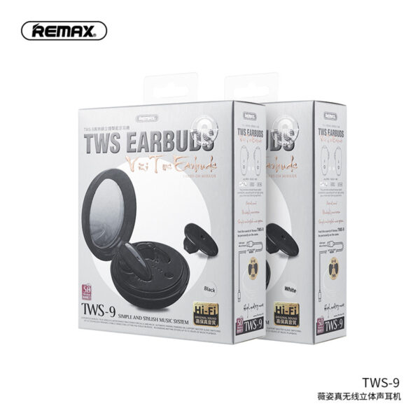 REMAX TWS-9 Bluetooth 5.0 True Wireless Earbuds Premium Sound With Deep Bass For Sport Running 400mAh