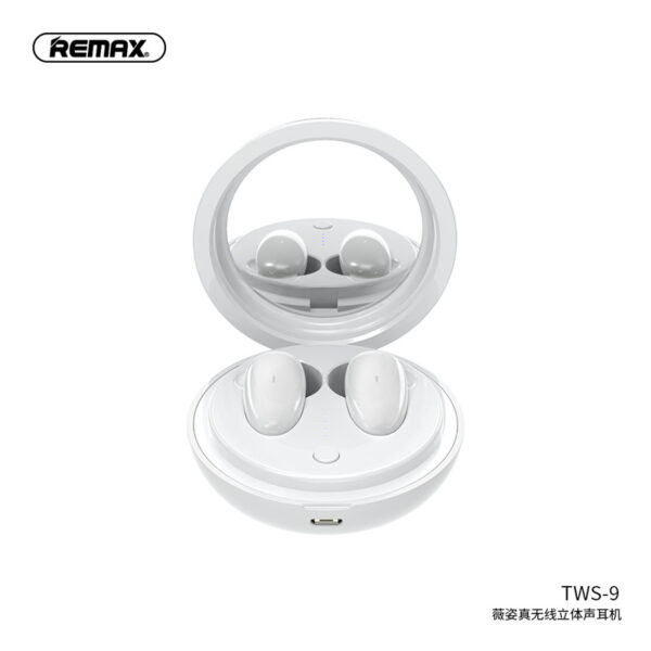 REMAX TWS-9 Bluetooth 5.0 True Wireless Earbuds Premium Sound With Deep Bass For Sport Running 400mAh