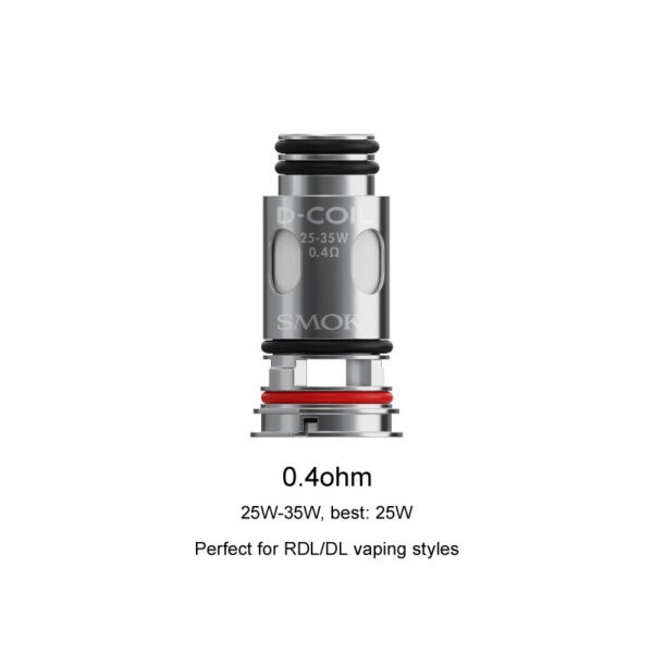 Smok D-Coil Series Replacement Coil for X-PRIV Solo Kit,TF-D Tank (5pcs/pack)