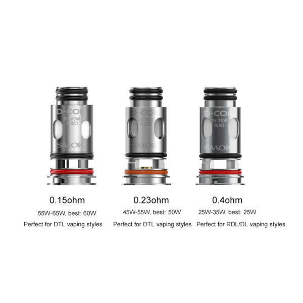 Smok D-Coil Series Replacement Coil for X-PRIV Solo Kit,TF-D Tank (5pcs/pack)