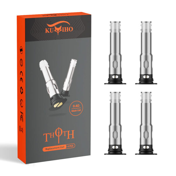 Kumiho THOTH Replacement Coils for THOTH T, THOTH G, THOTH C, THOTH S, THOTH G Lite, THOTH T Pro, THOTH B,THOTH Q & Q Pro Pod Kit (4pcs/pack)