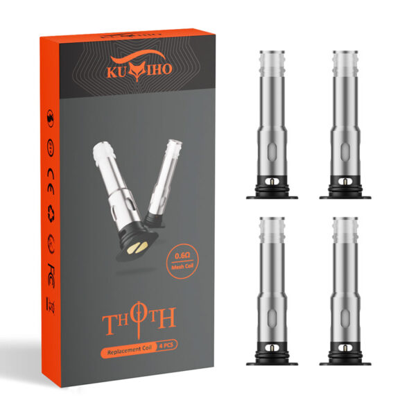 Kumiho THOTH Replacement Coils for THOTH T, THOTH G, THOTH C, THOTH S, THOTH G Lite, THOTH T Pro, THOTH B,THOTH Q & Q Pro Pod Kit (4pcs/pack)