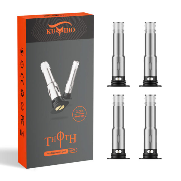 Kumiho THOTH Replacement Coils for THOTH T, THOTH G, THOTH C, THOTH S, THOTH G Lite, THOTH T Pro, THOTH B,THOTH Q & Q Pro Pod Kit (4pcs/pack)