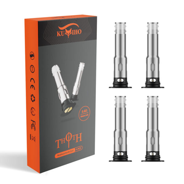 Kumiho THOTH Replacement Coils for THOTH T, THOTH G, THOTH C, THOTH S, THOTH G Lite, THOTH T Pro, THOTH B,THOTH Q & Q Pro Pod Kit (4pcs/pack)