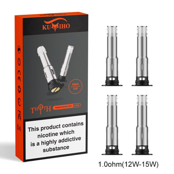 Kumiho THOTH Replacement Coils for THOTH T, THOTH G, THOTH C, THOTH S, THOTH G Lite, THOTH T Pro, THOTH B,THOTH Q & Q Pro Pod Kit (4pcs/pack)