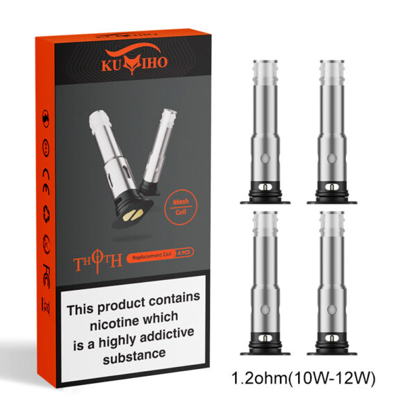 Kumiho THOTH Replacement Coils for THOTH T, THOTH G, THOTH C, THOTH S, THOTH G Lite, THOTH T Pro, THOTH B,THOTH Q & Q Pro Pod Kit (4pcs/pack)