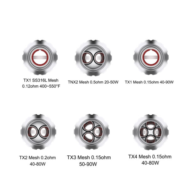 FreeMax Replacement X/TX Mesh Coil Head Series for Fireluke 2,Fireluke 3,Twister Fireluke 2,Fireluke Mesh Tank,Maxluke Tank,Fireluke M Tank,Fireluke 4 Tank (5pcs/pack)